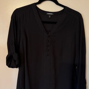 Express Classic Black Portofino Blouse - Size S